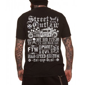 Dragstrip Clothing Street Outlaw Black T`shirt